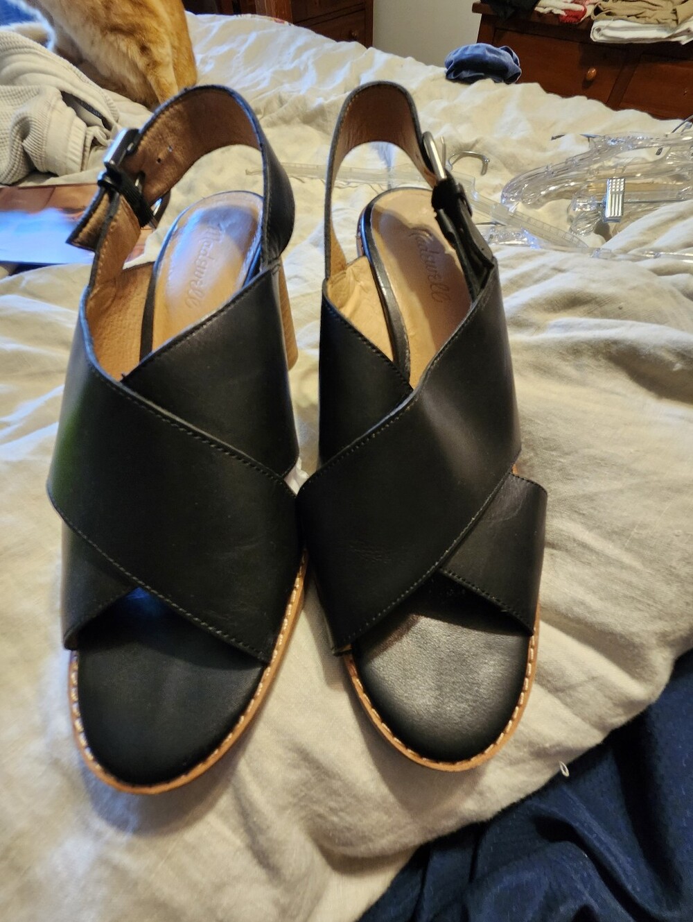 Madewell Black Block Heel Sandals